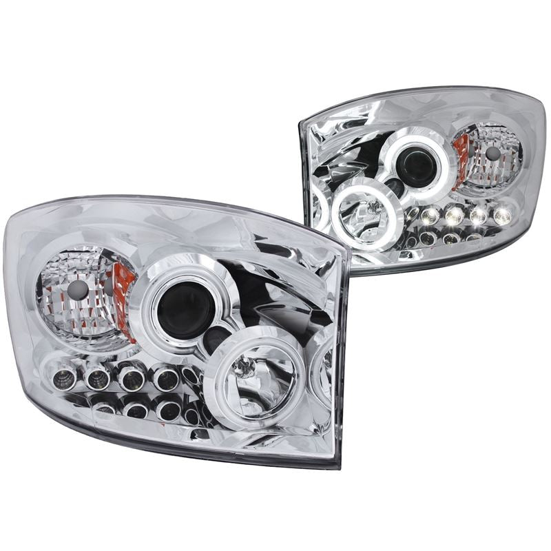 ANZO USA 2006-2008 Dodge Ram 1500 Projector Headlights w/ Halo Chrome (CCFL) (111103)