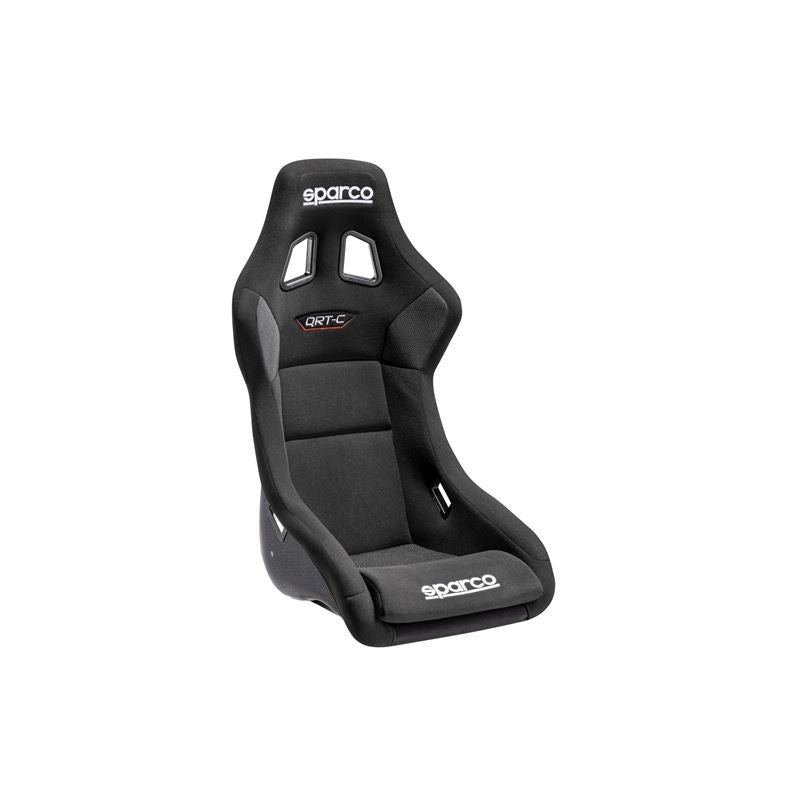 Sparco QRT-C Racing Seats, Black/Black Cloth with Black Stitch (008025ZNR)