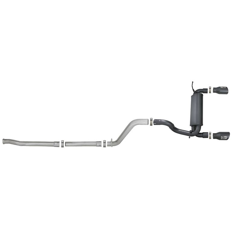 aFe MACH Force-Xp 2-1/2 IN 409 Stainless Steel Cat-Back Hi-Tuck Exhaust w/ Black Tip (49-48076-B)