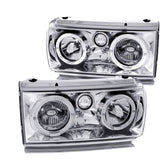 ANZO USA 1991-1994 Toyota Land Cruiser Crystal Headlights w/ Halo Chrome (111092)