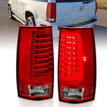 Load image into Gallery viewer, ANZO USA Tail Light Assembly, LED, Red/Clear Lens, Chrome Housing, w/Plank Style Design, Pair, (311323)