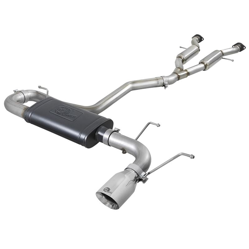 aFe MACH Force-Xp 2-1/2 IN to 3 IN 304 Stainless Steel Cat-Back Exhaust w/Polish Tip (49-38078-P)