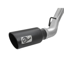 Load image into Gallery viewer, aFe Large Bore-HD 4 IN 409 Stainless Steel DPF-Back Exhaust System w/Black Tip (49-44080-B)