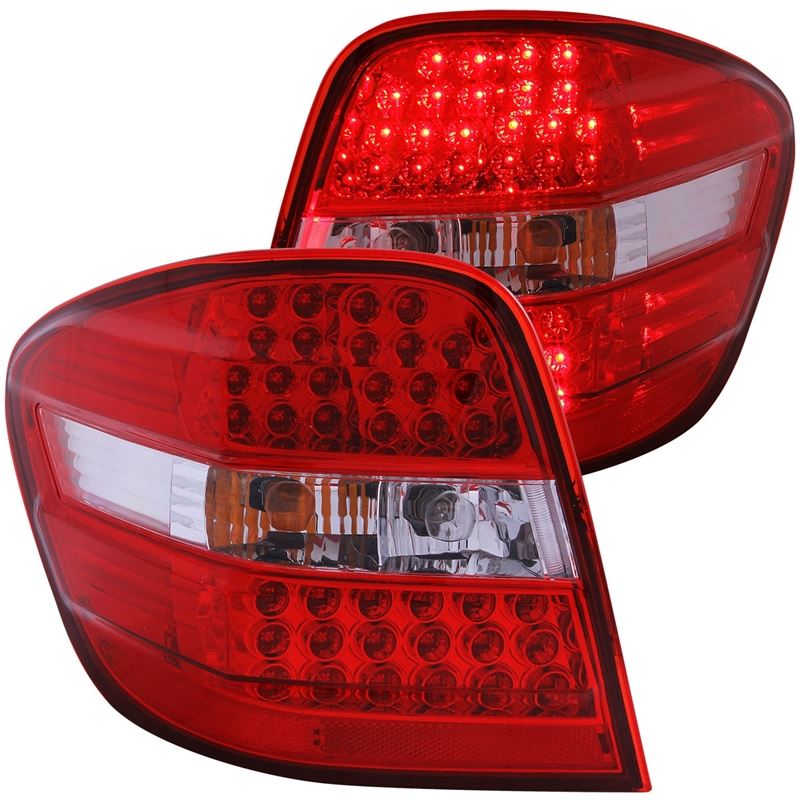 ANZO USA 2006-2007 Mercedes Benz M Class W164 LED Taillights Red/Clear (321053)