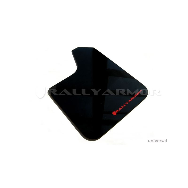 Rally Armor Universal - Black Mud Flap/Red Logo (MF12-UR-BLK-RD-LRT)