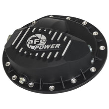 Load image into Gallery viewer, aFe Pro Series Rear Differential Cover Black w/ Machined Fins (46-70362)