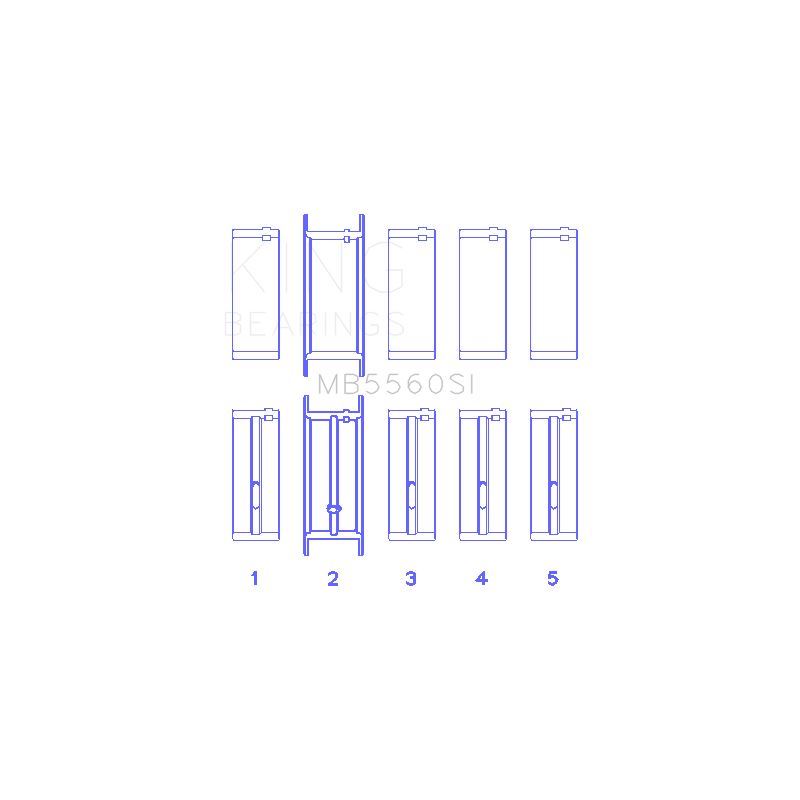 King Engine Bearings Main Bearing Set for 1986-1990 Jeep Comanche (MB5560SI 010)
