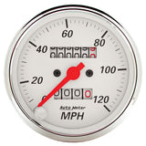 AutoMeter Arctic White 3-1/8in 0-120 MPH Mechanical Speedometer Gauge (1396)