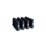 Blox Racing Street Series Forged Lug Nuts - Flat Black 12 x 1.25mm - Set of 20 (New Design) (BXAC-00107-SSFB)