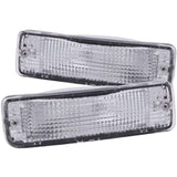 ANZO USA 1989-1995 Toyota Pickup Euro Parking Lights Chrome w/ Amber Reflector (511019)