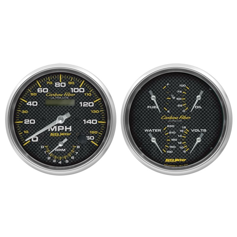 AutoMeter 5" QUAD GA & TACH/ SPEEDO COMBO, CF (4805)