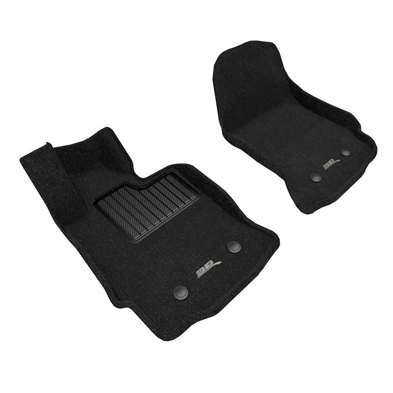 3D Maxpider Custom Fit ELEGANT Floor Mat (BLACK) Compatible for CHEVROLET CORVETTE (C7) 2014-2019 - Full Set (L1CH07804709)