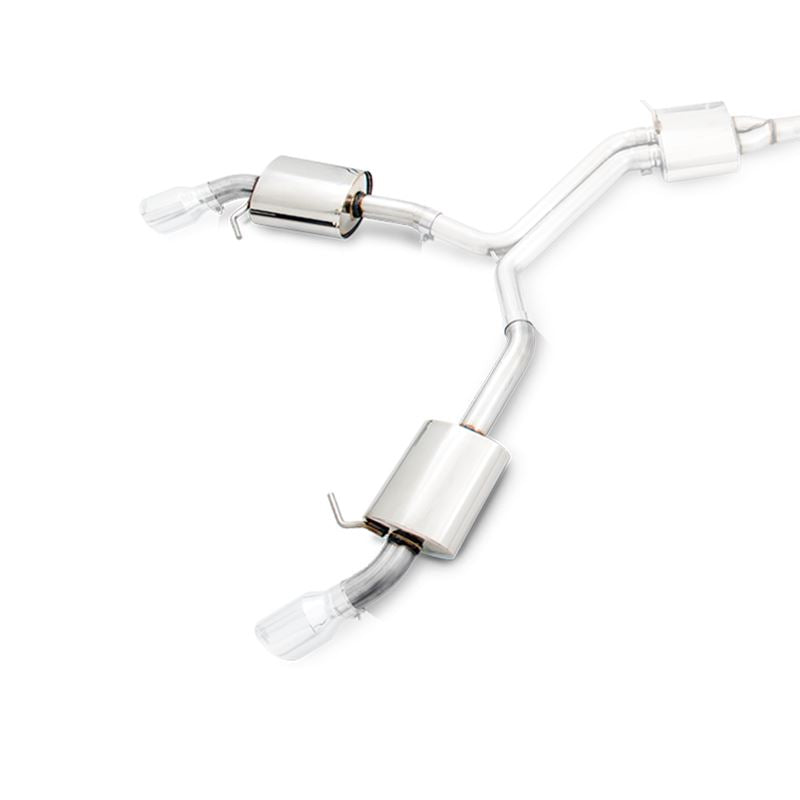 AWE Touring Edition Exhaust for B9 A4, Dual Outlet - Chrome Silver Tips (includes DP) (3015-32078)