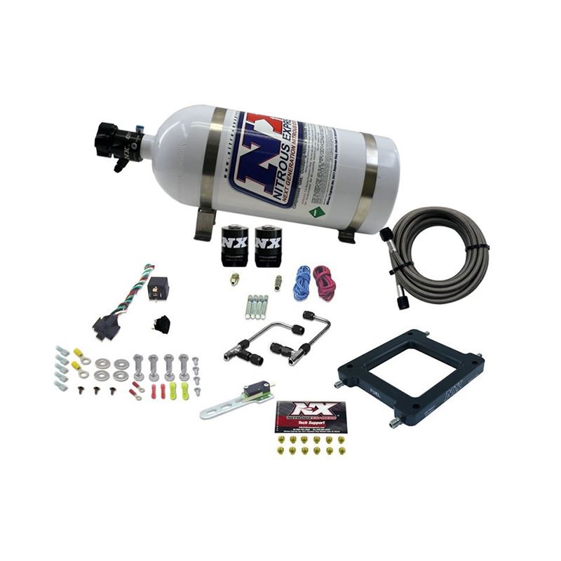 Nitrous Express Dominator Gemini Stage 6 Alcohol Nitrous Kit w/10lb Bottle (60075-10)