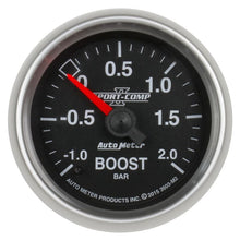 Load image into Gallery viewer, AutoMeter Sport-Comp II Gauge Vac/Boost 2 1/16in -1 - +2 Bar Mechanical Sport-Comp II (3603-M2)