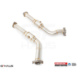 GTHAUS American Roar Racing Down Pipes - removes secondary cat-converters; Stainless Steel (DD0613002)