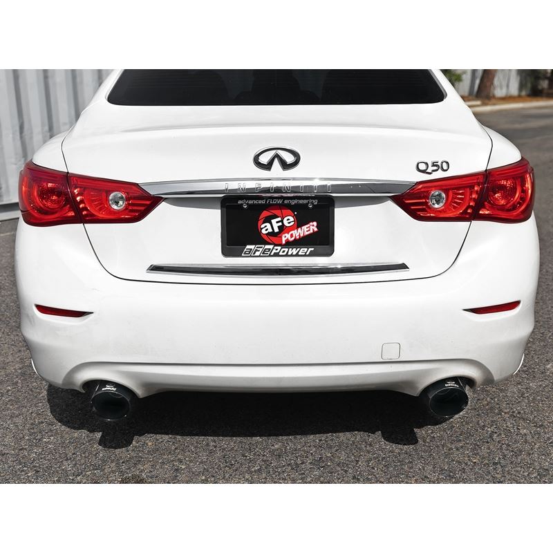 Takeda 2-1/2 IN 304 Stainless Steel Cat-Back Exhaust System w/ Black Tips (49-36132NM-B)