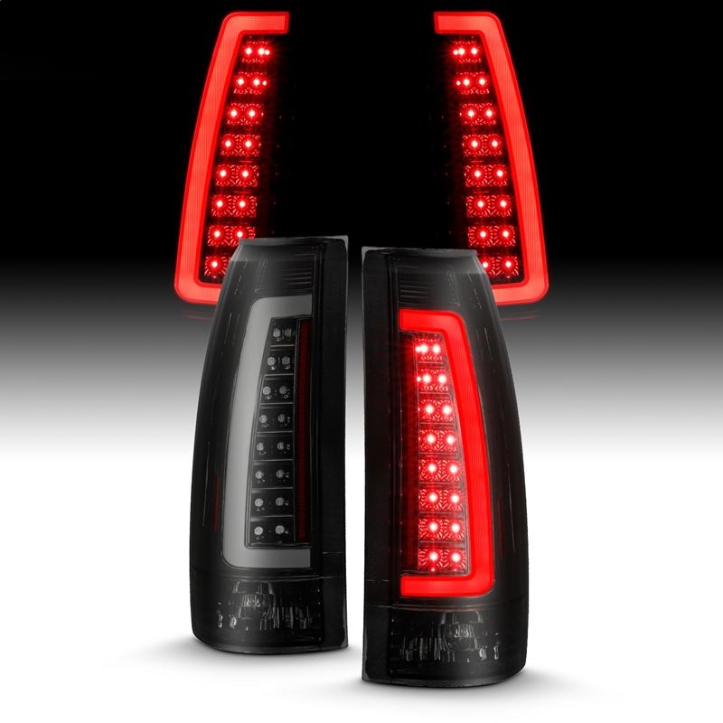 ANZO USA Tail Light Assembly, LED, Smoke Lens, Black Housing, Pair, (311345)