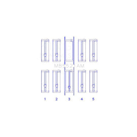 King Engine Bearings Main Bearing Set for 1991-1995 Chrysler Spirit (MB5521AM0.25)