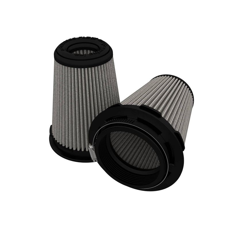 aFe MagnumFLOW Pro DRY S Air Filter 3-1/2in F x 5in B x 3-1/2in T x 6in H (Pair) (20-91202DM)