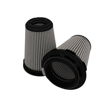 Load image into Gallery viewer, aFe MagnumFLOW Pro DRY S Air Filter 3-1/2in F x 5in B x 3-1/2in T x 6in H (Pair) (20-91202DM)