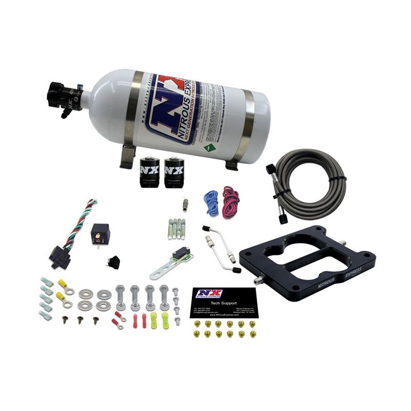 Nitrous Express Q-Jet/Holley Spread Bore Nitrous Kit (50-300HP) w/10lb Bottle (30080-10)