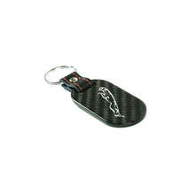 Load image into Gallery viewer, Fabspeed Jaguar Cat and Script Carbon Fiber Keyring (FS-CF-CKR-JAGS)