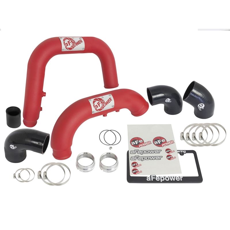 aFe BladeRunner 2-1/2 IN and 3 IN Aluminum Hot and Cold Charge Pipe Kit Red (46-20264-R)