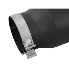 Load image into Gallery viewer, aFe MACH Force-Xp 409 Stainless Steel Clamp-on Exhaust Tip Black Left Side Exit (49T50702-B15)