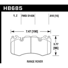 Load image into Gallery viewer, Hawk Performance Performance Ceramic Brake Pads (HB685Z.610)