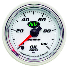 Load image into Gallery viewer, AutoMeter NV 2-1/16in 0-100 PSI Stepper Motor Oil Temp Gauge (7353)