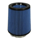 Injen Nanofiber Dry Air Filter - 4in Flange Dia / 6 1/2in Base / 7in Tall / 5 3/8in Top (X-1026-BB)