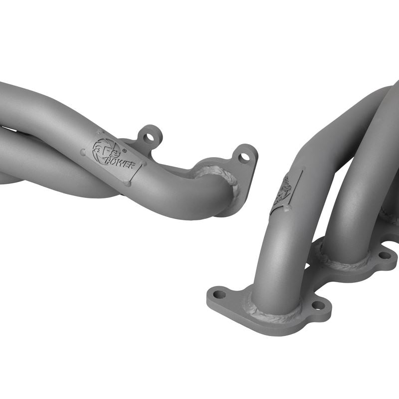 aFe Twisted Steel 1-5/8 IN to 2-1/2 IN 304 Stainless Headers w/ Titanium Coat Finish (48-33025-1T)