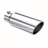 MBRP Exhaust Tip. 6in. O.D. Rolled end. 4in. let 18in. length. T304 (T5130)