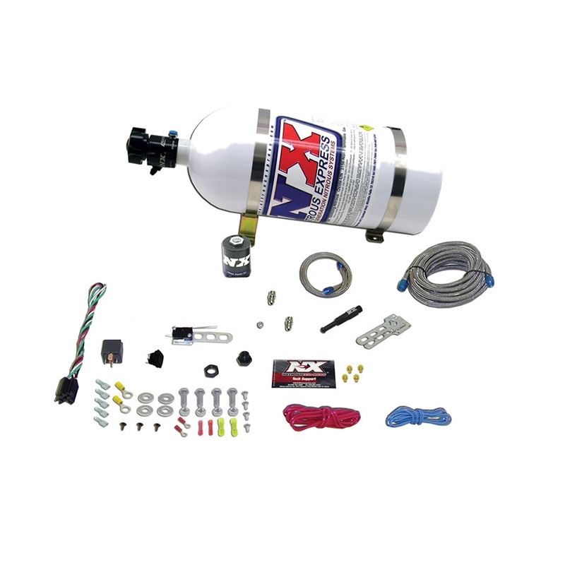 Nitrous Express Dry EFI Single Nozzle Nitrous Kit (35-150HP) w/15lb Bottle (21000-15)