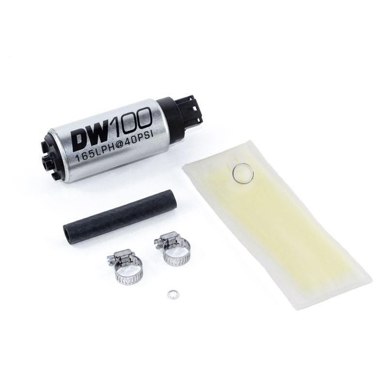 Deatschwerks DW100 series, 165lph in-tank fuel pump w/ install kit (9-101-0846)