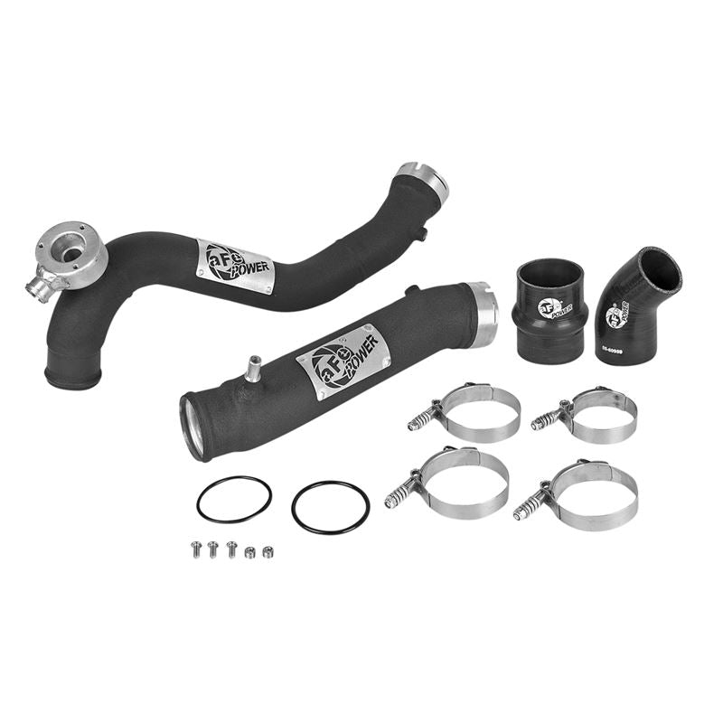 aFe BladeRunner 3 IN Aluminum Hot and Cold Charge Pipe Kit Black (46-20384-B)