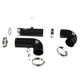 aFe BladeRunner 3 IN & 3-1/2 IN Aluminum Hot and Cold Charge Pipe Kit Black for 2021-2021 Cadillac Escalade(46-20454-B)