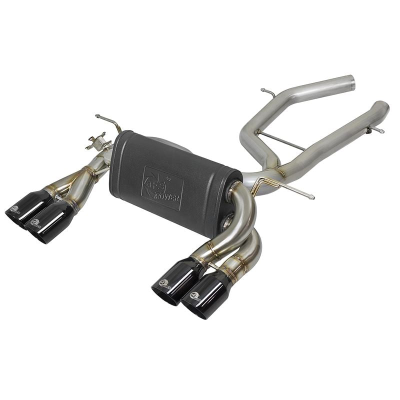 aFe MACH Force-Xp 2-1/2in Stainless Steel Axle Back Exhaust System w/ Black Tips (49-36338-B)