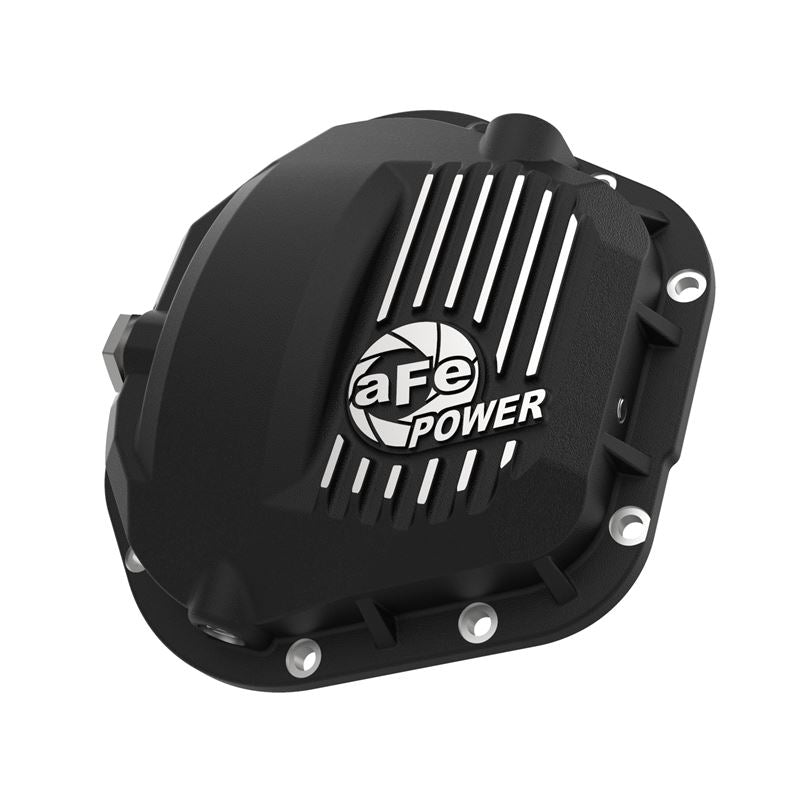 aFe Pro Series Dana 60 Front Differential Cover Black w/ Machined Fins (46-71100B)