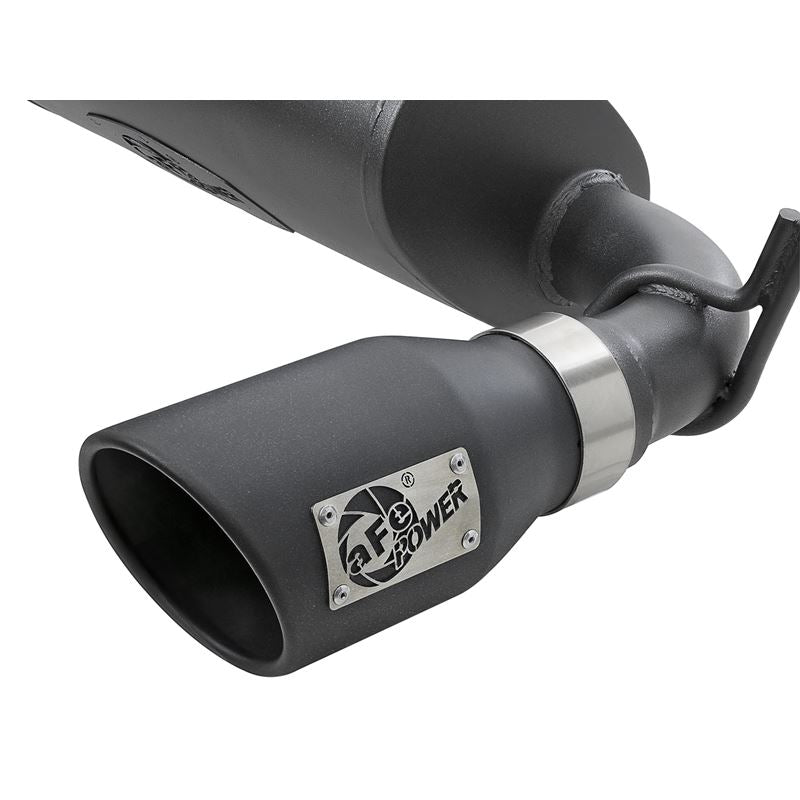 aFe Rebel Series 2-1/2 IN 409 Stainless Steel Cat-Back Exhaust System w/ Black Tips (49-48062-B)