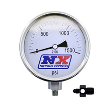 Load image into Gallery viewer, Nitrous Express Nitrous Pressure Gauge 4in-High Accuracy 4AN (15541)