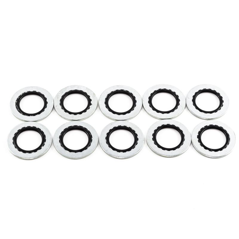 Deatschwerks 10AN Rubber and Metal Crush Crush Washer (Pack of 10) (6-02-0335)