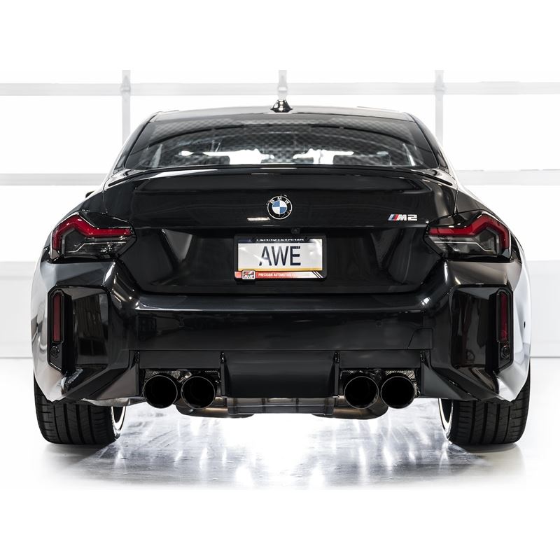 AWE Tuning SwitchPath Edition Exhaust Diamond Black Tips for 23-24 BMW G87 M2 (3025-43487)