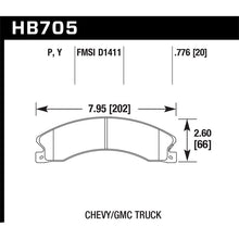 Load image into Gallery viewer, Hawk Performance LTS Brake Pads (HB705Y.776)