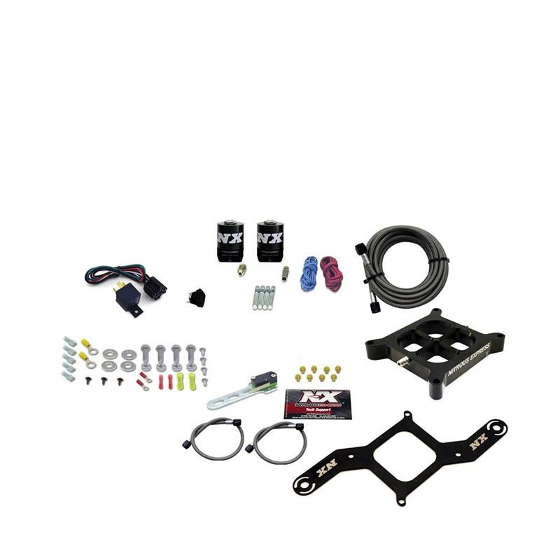 Nitrous Express 4150 Single Entry Billet Crossbar Nitrous Plate Kit (50-300HP) w/o Bottle (63040-00)