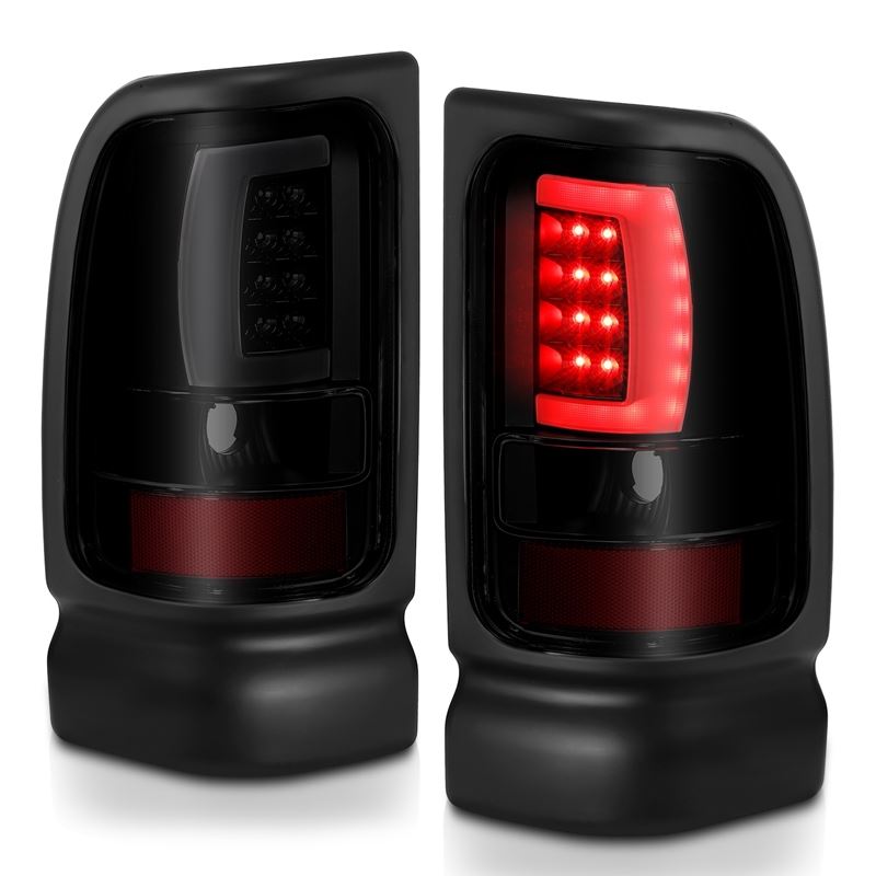 ANZO USA Tail Light Assembly, LED, Smoke Lens, Black Housing, Pair, (311340)