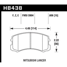 Load image into Gallery viewer, Hawk Performance Performance Ceramic Brake Pads (HB438Z.606)