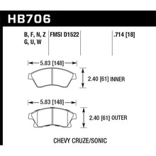 Load image into Gallery viewer, Hawk Performance DTC-70 Brake Pads (HB706U.714)