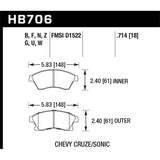 Hawk Performance DTC-70 Brake Pads (HB706U.714)